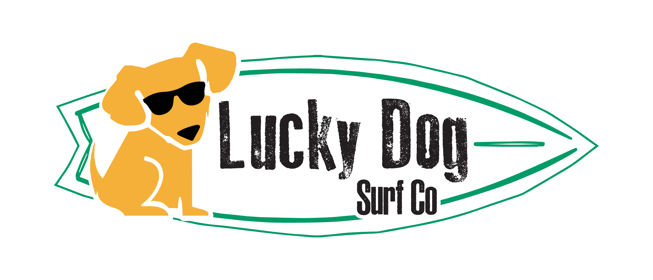 Lucky Dog Logo Hoodie: Black | Lucky Dog Surf Co